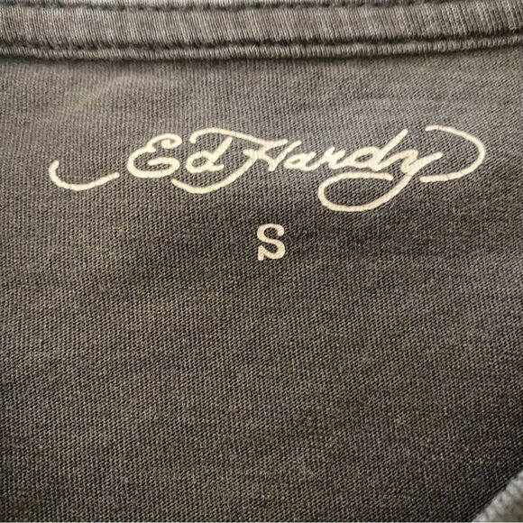 Ed Hardy Graphic Baby Tee Size Small - Picture 3 of 5